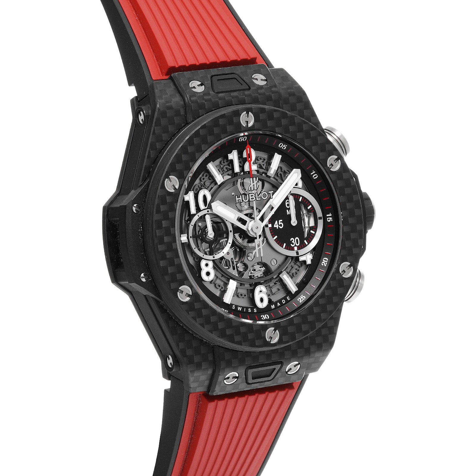 【WATCHNIAN誕生記念 全品P2倍 〜8/23】【中古】 ウブロ HUBLOT ビッグバン ウニコ カーボン 411.QX.1170.RX マットブラックスケルトン メンズ 腕時計