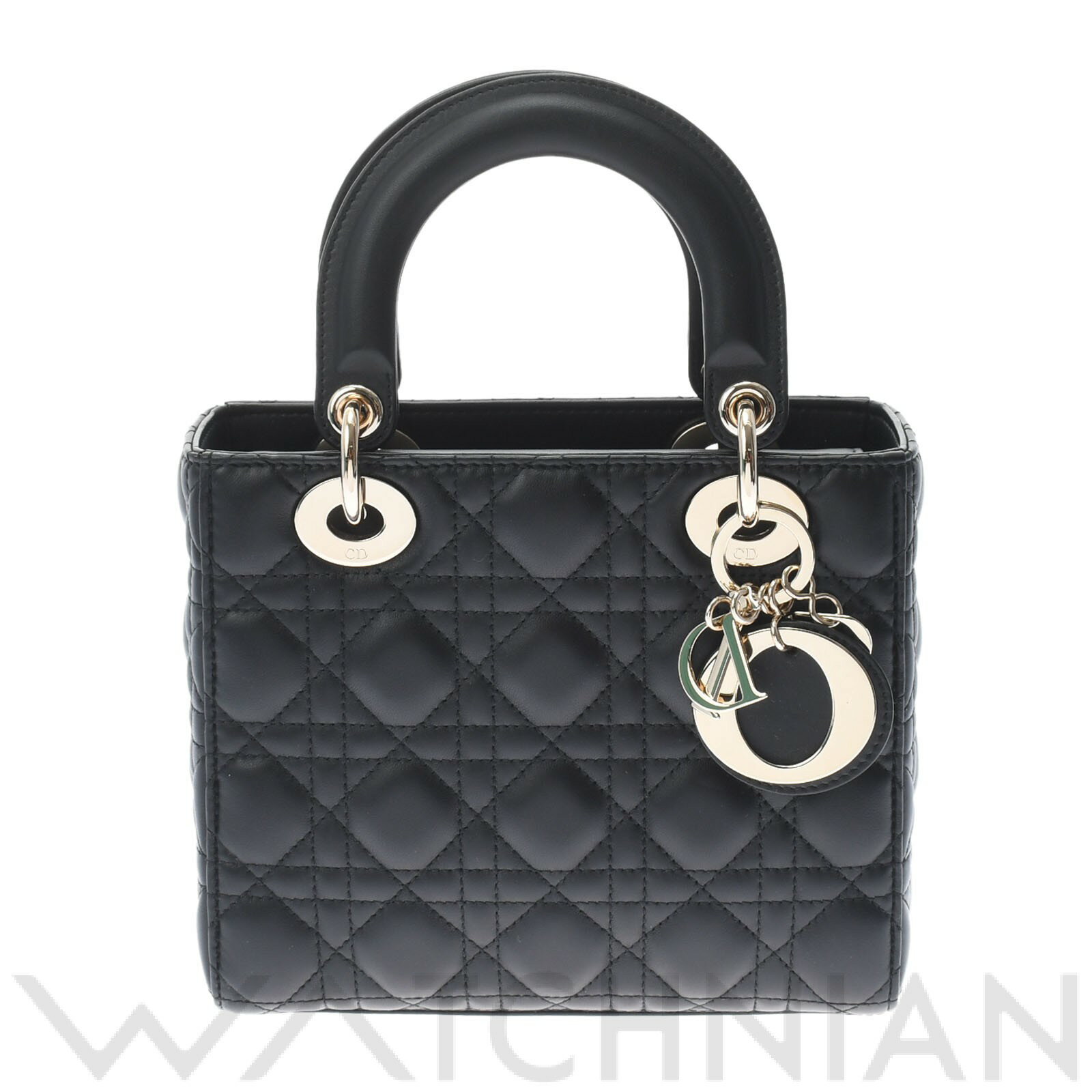 【中古】 クリスチャン ディオール Christian Dior レディディオール My ABCDior バッグ カナージュ 2WAY 黒 M05380CAL ラムスキン レディース ハンドバッグのサムネイル