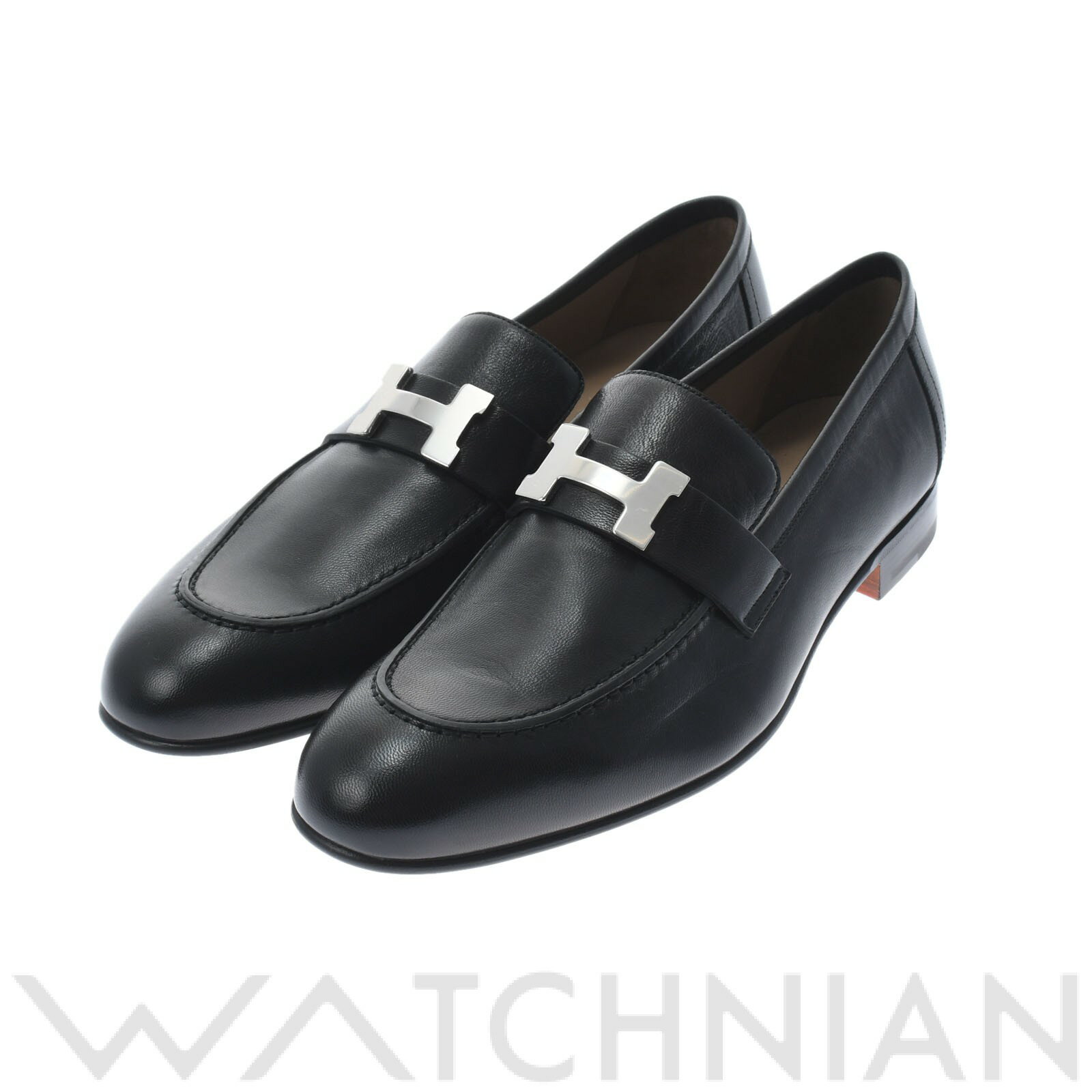 【未使用品】 エルメス HERMES モカシン《パリ》 #42 黒 シェーヴル メンズ ドレスシューズのサムネイル