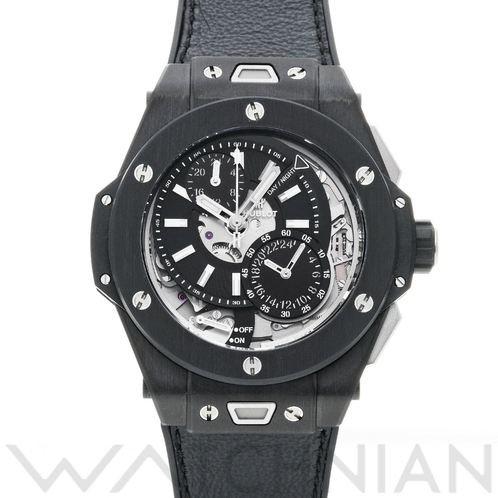 【中古】 ウブロ HUBLOT ビッグバン アラームリピーター GMT カーボン 403.QU.0120.VR.YOS サファイアクリスタル メンズ 腕時計