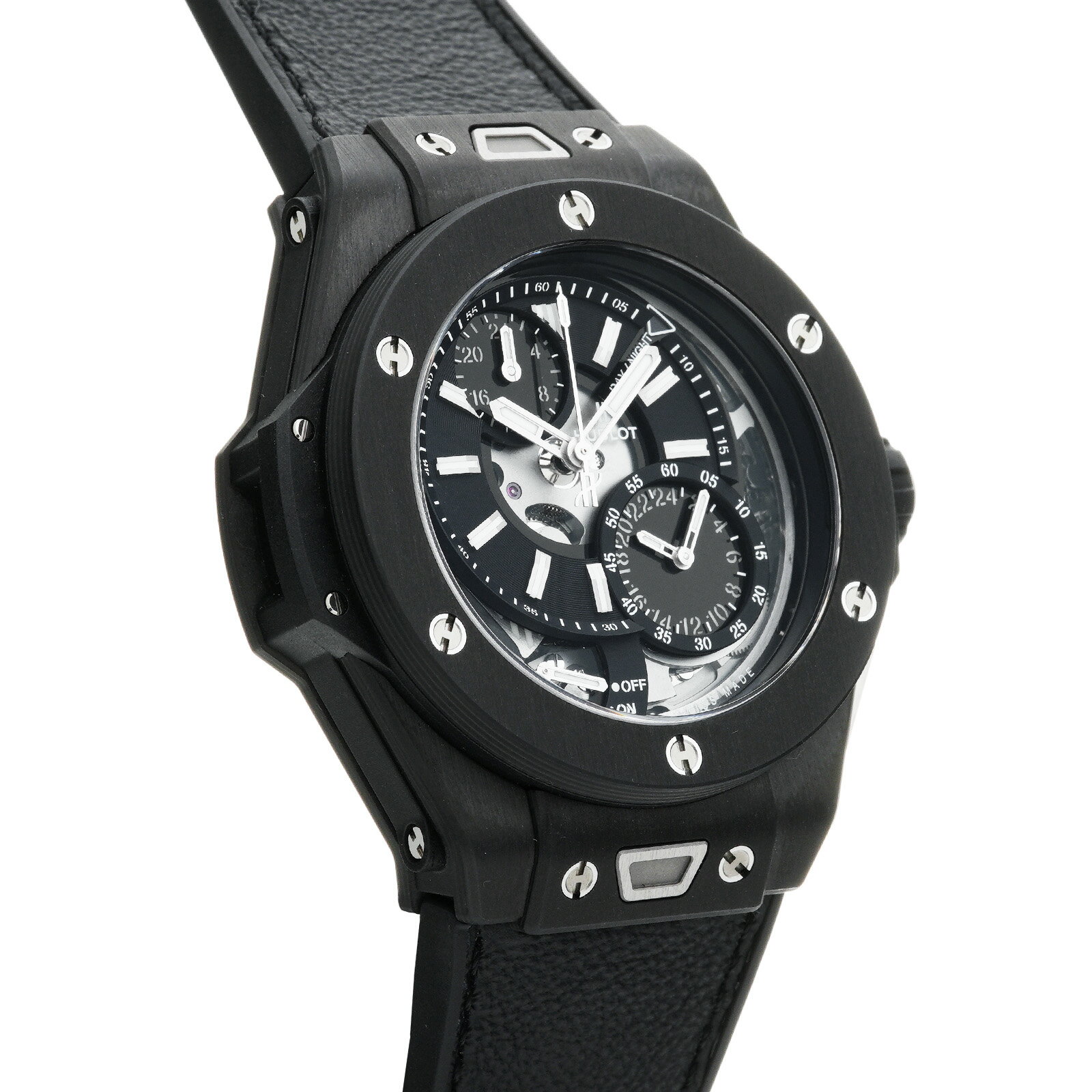 【中古】 ウブロ HUBLOT ビッグバン アラームリピーター GMT カーボン 403.QU.0120.VR.YOS サファイアクリスタル メンズ 腕時計