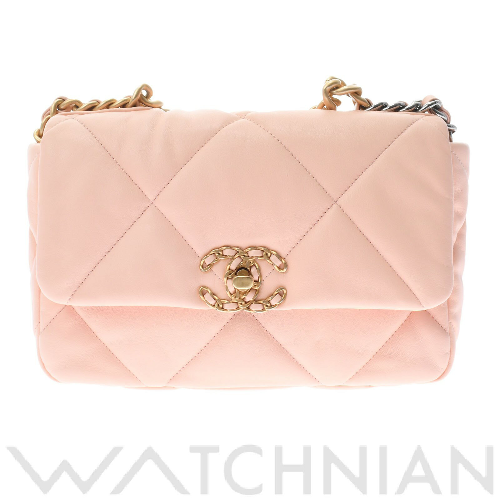 【未使用品】 シャネル CHANEL CHANEL19 2WAYチェーンショルダー ライトピンク系/ゴールド金具 AS1160 ラムスキン レディース ハンドバッグのサムネイル