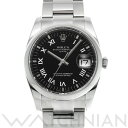 【中古】 ロレックス ROLEX オイスターパーペチュアル デイト 34 115200 Z番(2007年頃製造) ブラック メンズ 腕時計