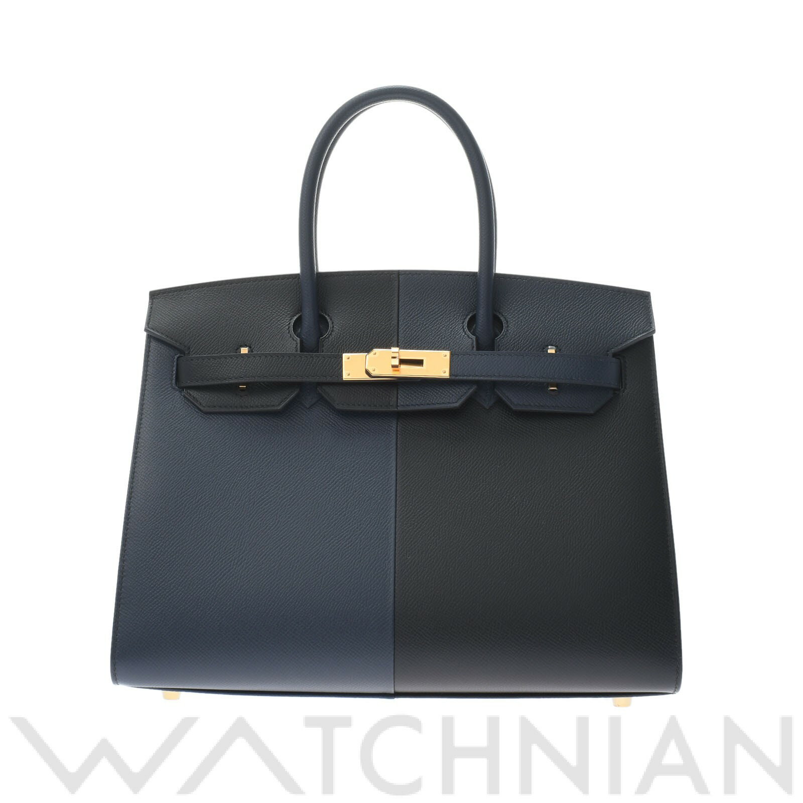 【新品】 エルメス HERMES バーキン 30 セリエ カザック ブラック/ブルーインディゴ/ブルーフリーダ/ゴールド金具 ヴォーエプソン レディース ハンドバッグのサムネイル