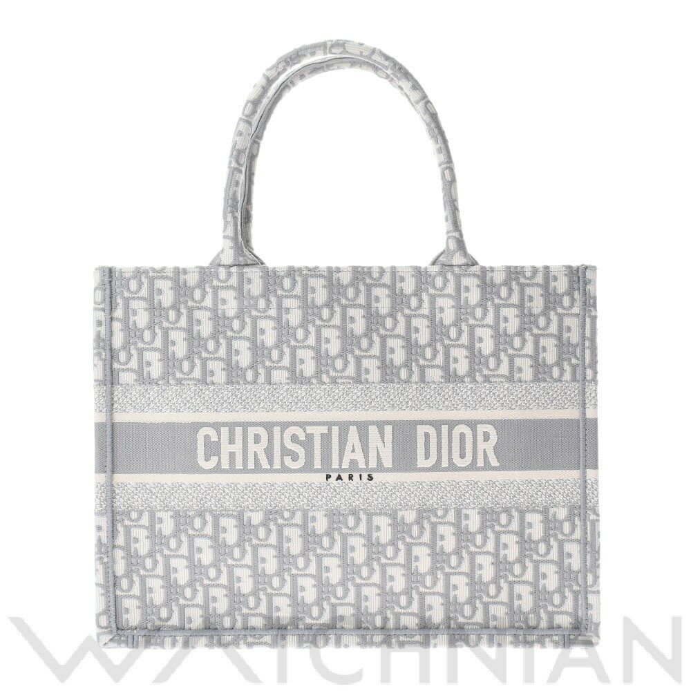 【未使用品】 クリスチャン ディオール Christian Dior ブックトート ミディアム グレー M1296ZRIW_M932 オブリークジャガード レディース トートバッグのサムネイル