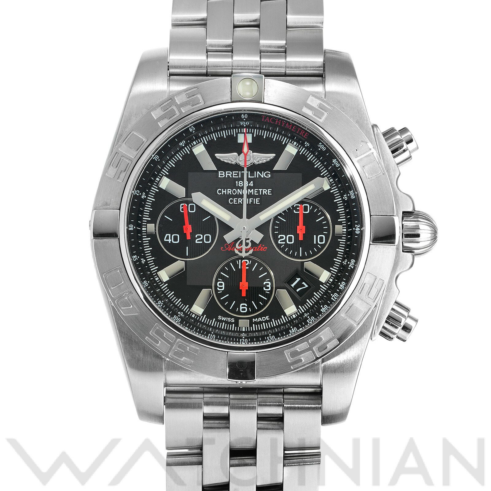 【中古】 ブライトリング BREITLING クロノマット 01 S013B50PA ブラック メン ...