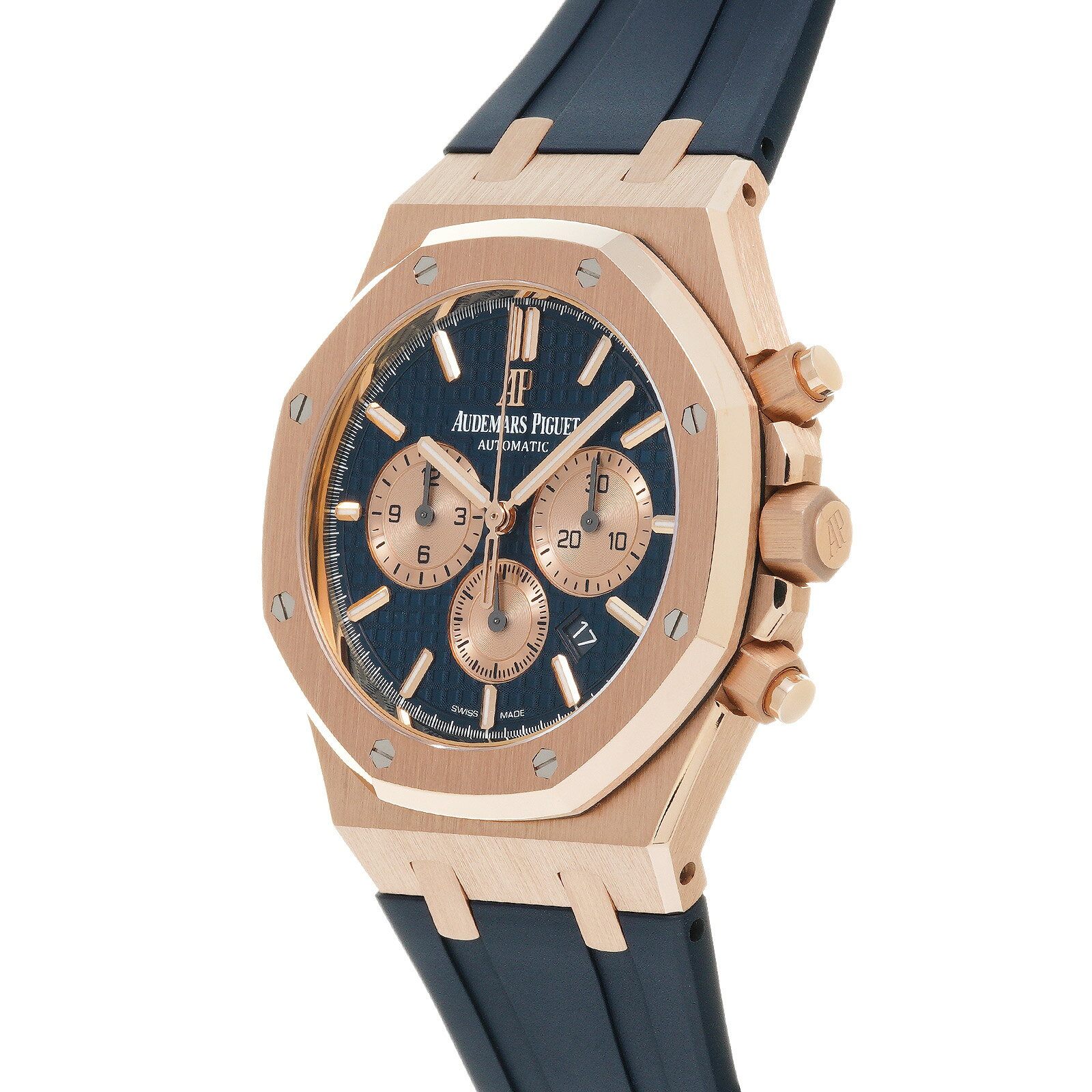 【WATCHNIAN誕生記念 全品P2倍 〜8/23】【中古】 オーデマ ピゲ AUDEMARS PIGUET ロイヤルオーク クロノグラフ 26331OR.OO.D315CR.01 ブルー/ピンクゴールド メンズ 腕時計