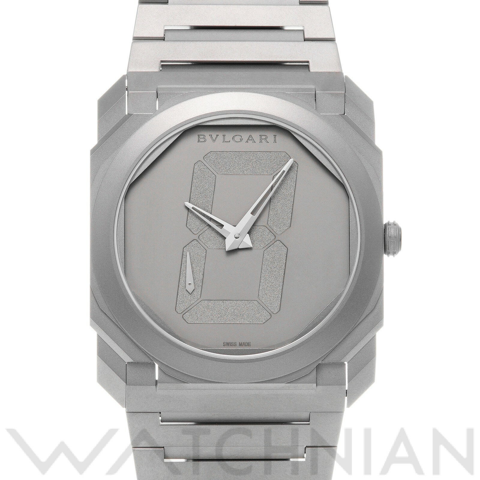 【中古】 ブルガリ BVLGARI オクト フィニッシモ 宮島達男 BGO40TXT グレー メンズ 腕時計のサムネイル
