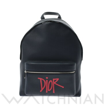 【未使用品】 ディオール Dior ディオール×ショーン・ステューシーコラボ ネイビー 20-BO-1210 レザー ユニセックス リュック・デイパック