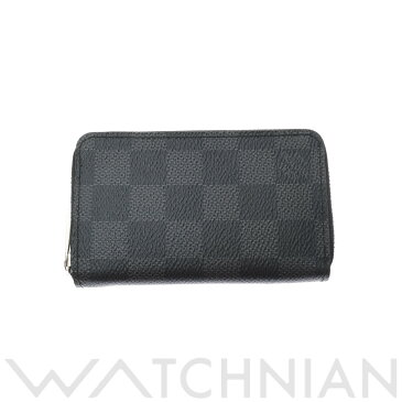 【中古】 ルイ ヴィトン LOUIS VUITTON ダミエグラフィット ジッピ—コインパース 黒/グレー N63076 ダミエグラフィットキャンバス メンズ コインケース