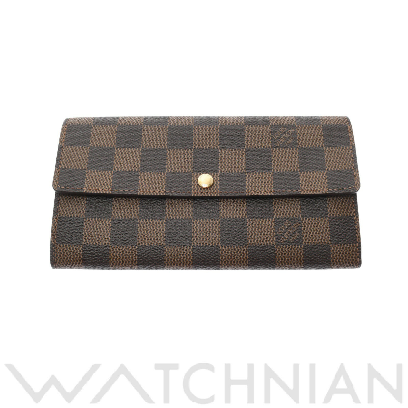 【中古】 ルイ ヴィトン LOUIS VUITTON ダミエ ポルトフォイユ・サラ ブラウン N61734 ダミエキャンバス ユニセックス 長財布