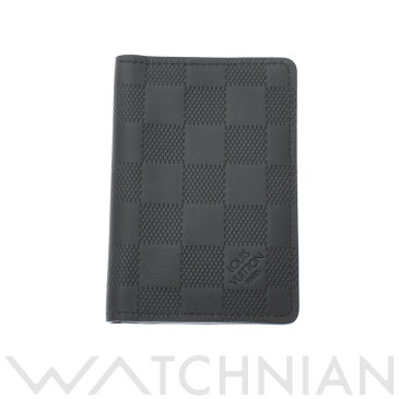 【未使用品】 ルイ ヴィトン LOUIS VUITTON ダミエ アンフィニ オーガナイザー ドゥポッシュ 黒 N63197 レザー メンズ カードケース