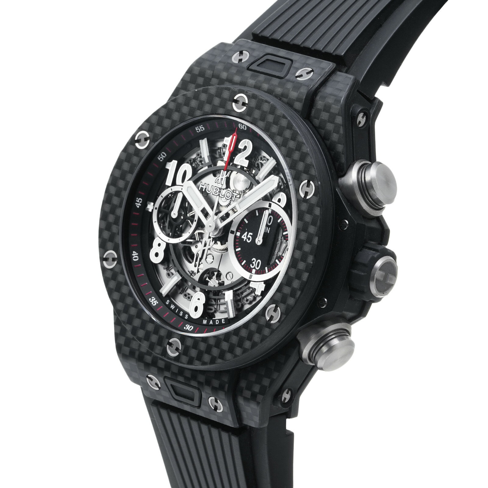 【中古】 ウブロ HUBLOT ビッグバン ウニコ カーボン 411.QX.1170.RX マットブラックスケルトン メンズ 腕時計