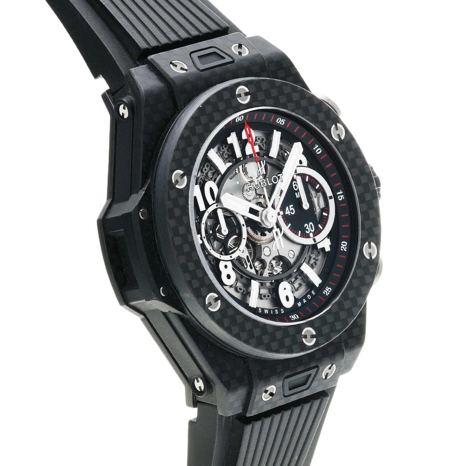 【中古】 ウブロ HUBLOT ビッグバン ウニコ カーボン 411.QX.1170.RX マットブラックスケルトン メンズ 腕時計