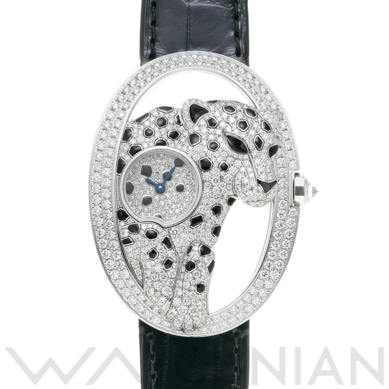 【中古】 カルティエ CARTIER パンテール アジュレ ドゥ カルティエ LM HPI00656 パヴェダイヤモンド/エナメル メンズ 腕時計のサムネイル