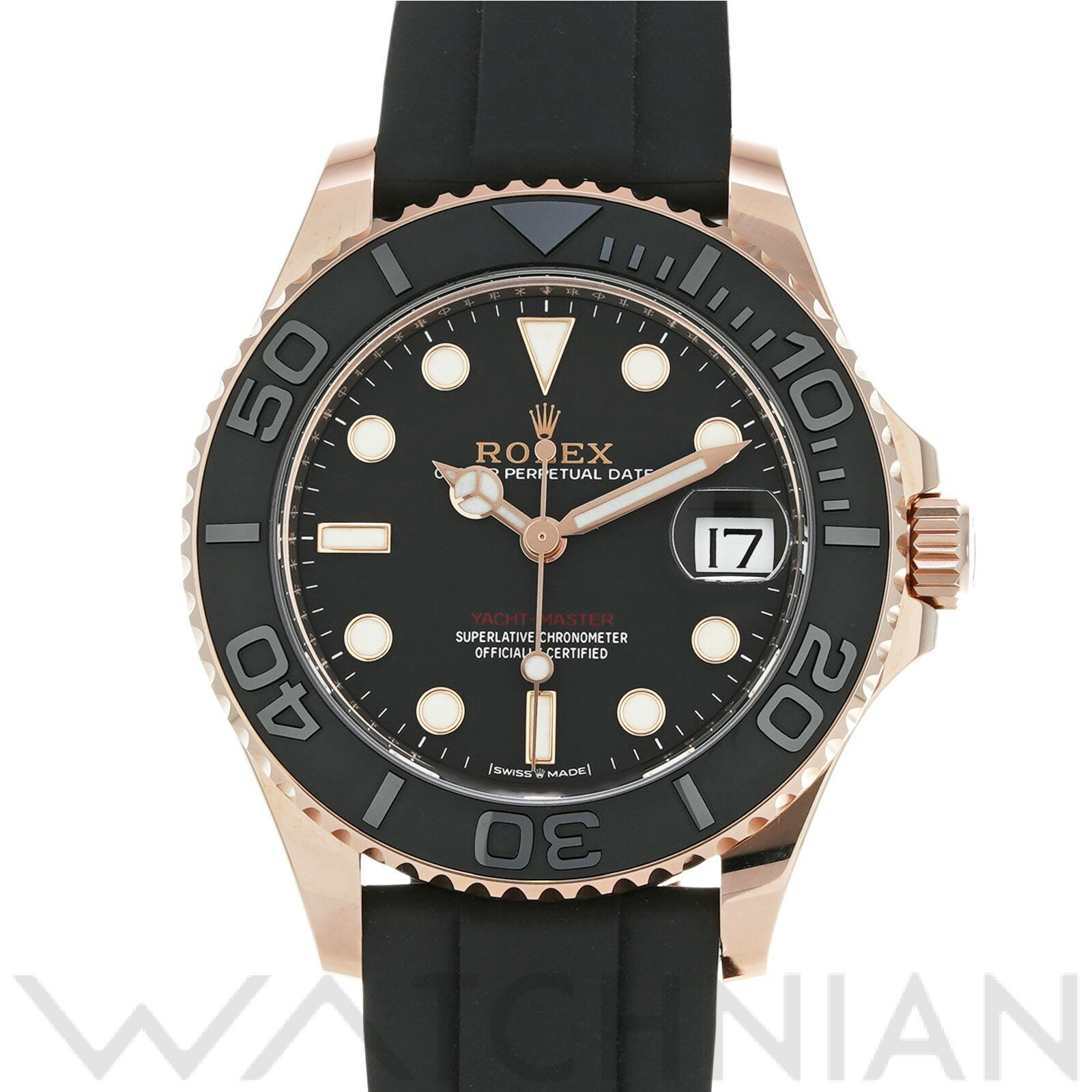 【中古】 ロレックス ROLEX ヨットマスター 37 268655 ランダムシリアル ブラック ユニセックス 腕時計