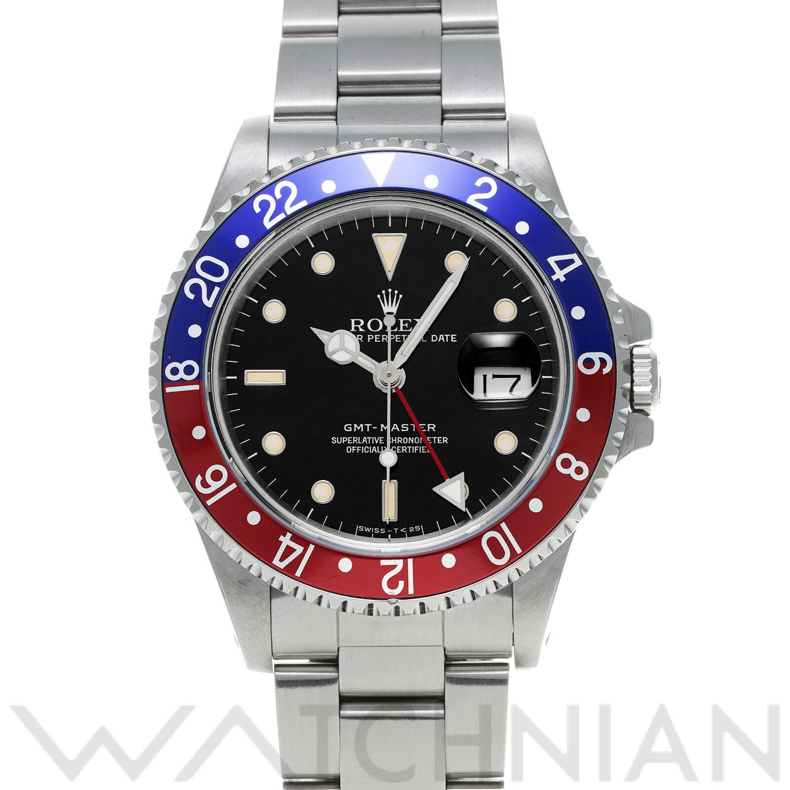 【中古】 ロレックス ROLEX GMTマスター 16700 R番(1988年頃製造) ブラック メンズ 腕時計