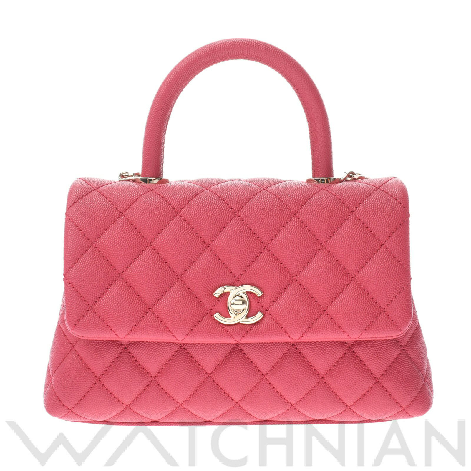 【未使用品】 シャネル CHANEL マトラッセ ココハンドル XS 2WAYチェーンショルダー ピンク系/ゴールド金具 A92990 キャビアスキン レディース ハンドバッグのサムネイル