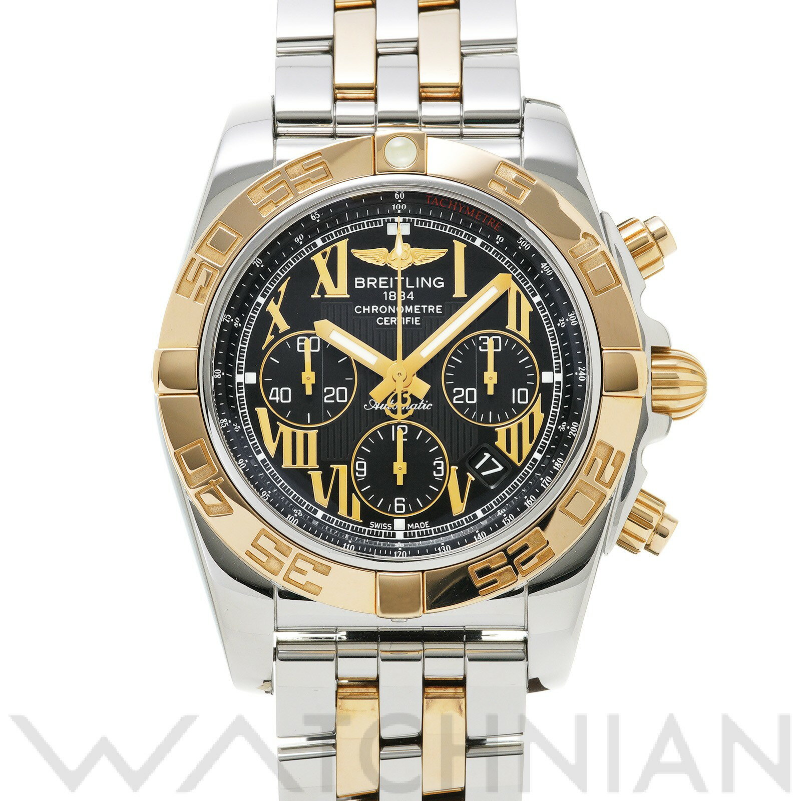 【中古】 ブライトリング BREITLING クロノマット 44 C011B57PAC ブラック メ ...