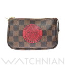 【中古】 ルイ ヴィトン LOUIS VUITTON ダミエ ミニポシェットアクセソワール T&B ブラウン N58011 ダミエキャンバス レディース アクセサリーポーチ