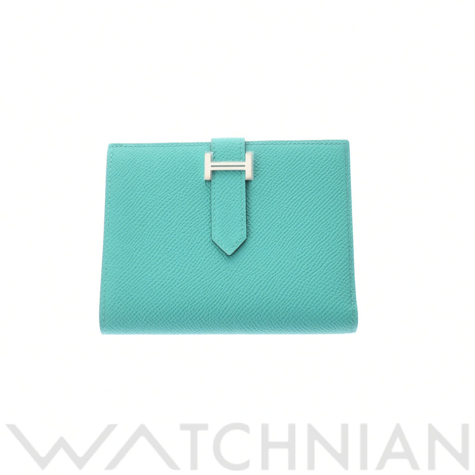 【未使用品】 エルメス HERMES ベアン コンパクト ヴェールヴェロン/パラジウム金具 ヴォーエプソン ユニセックス 三つ折り財布のサムネイル