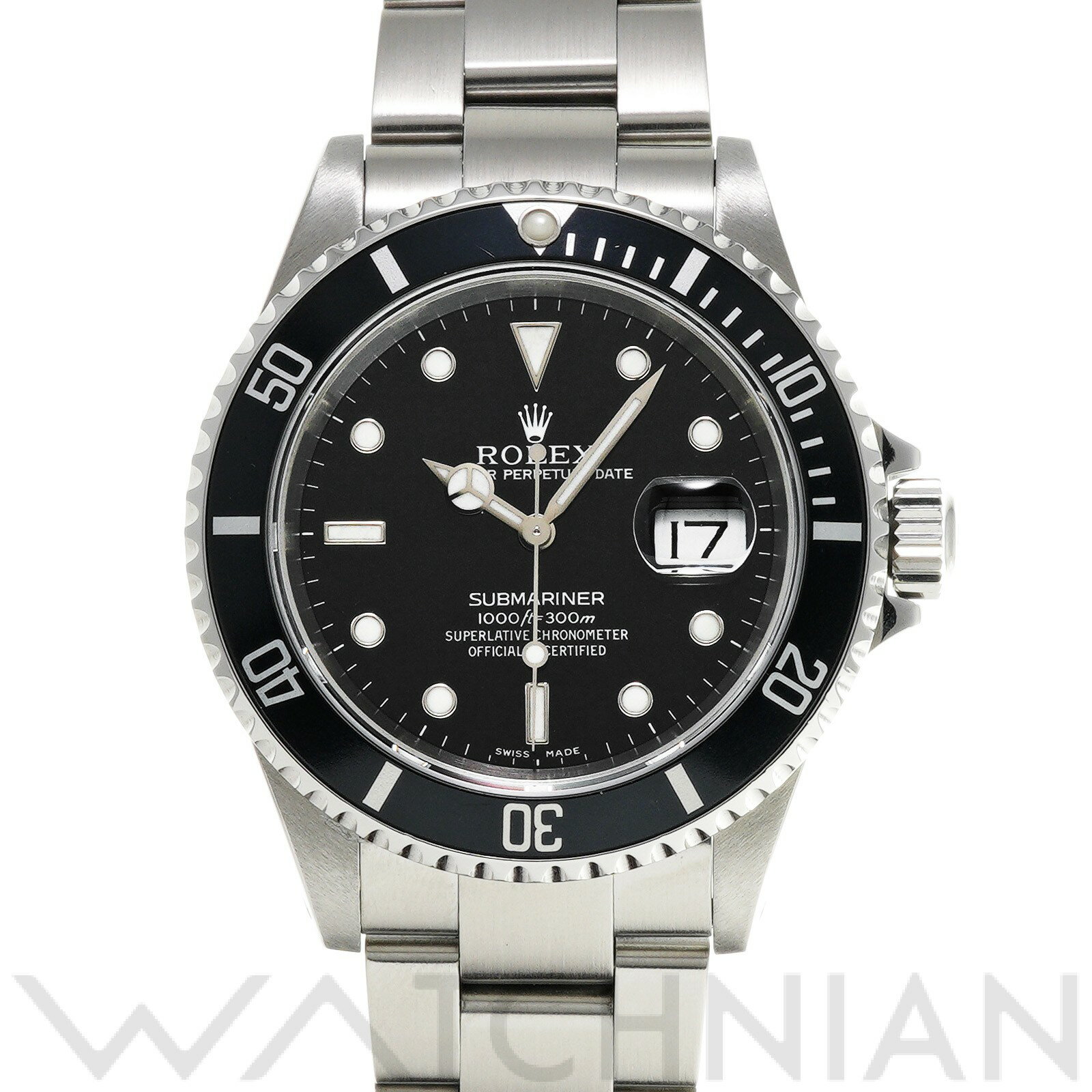 【中古】 ロレックス ROLEX サブマリーナ デイト 16610 P番(2001年頃製造) ブラック メンズ 腕時計