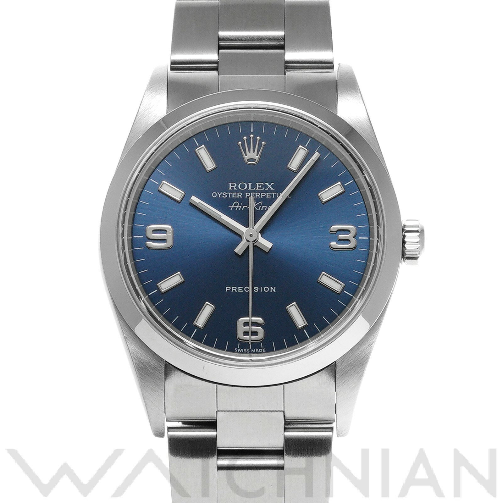 【中古】 ロレックス ROLEX エアキング 14000M Y番(2002年頃製造) ブルー メンズ 腕時計