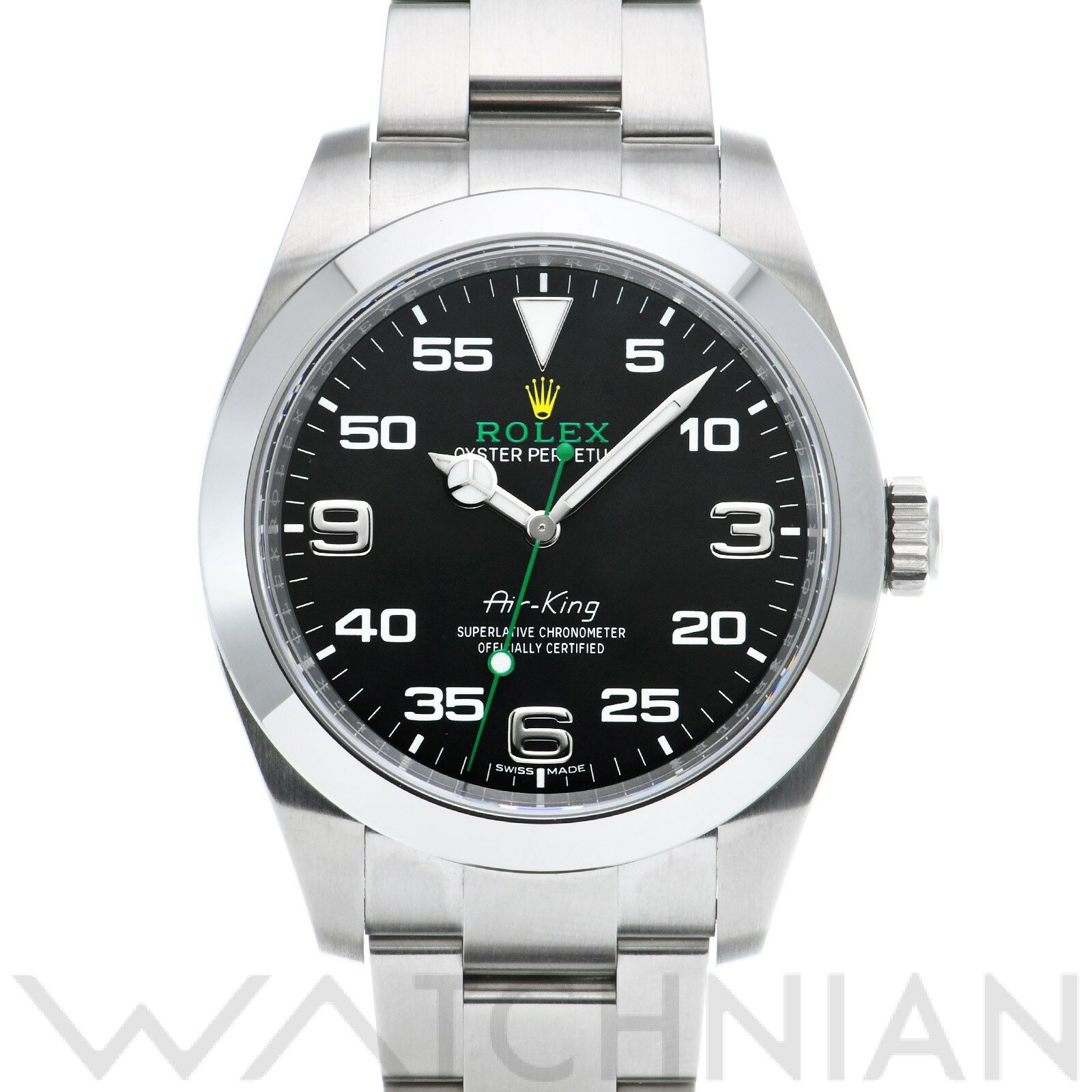 【中古】 ロレックス ROLEX エアキング 116900 ランダムシリアル ブラック メンズ 腕時計