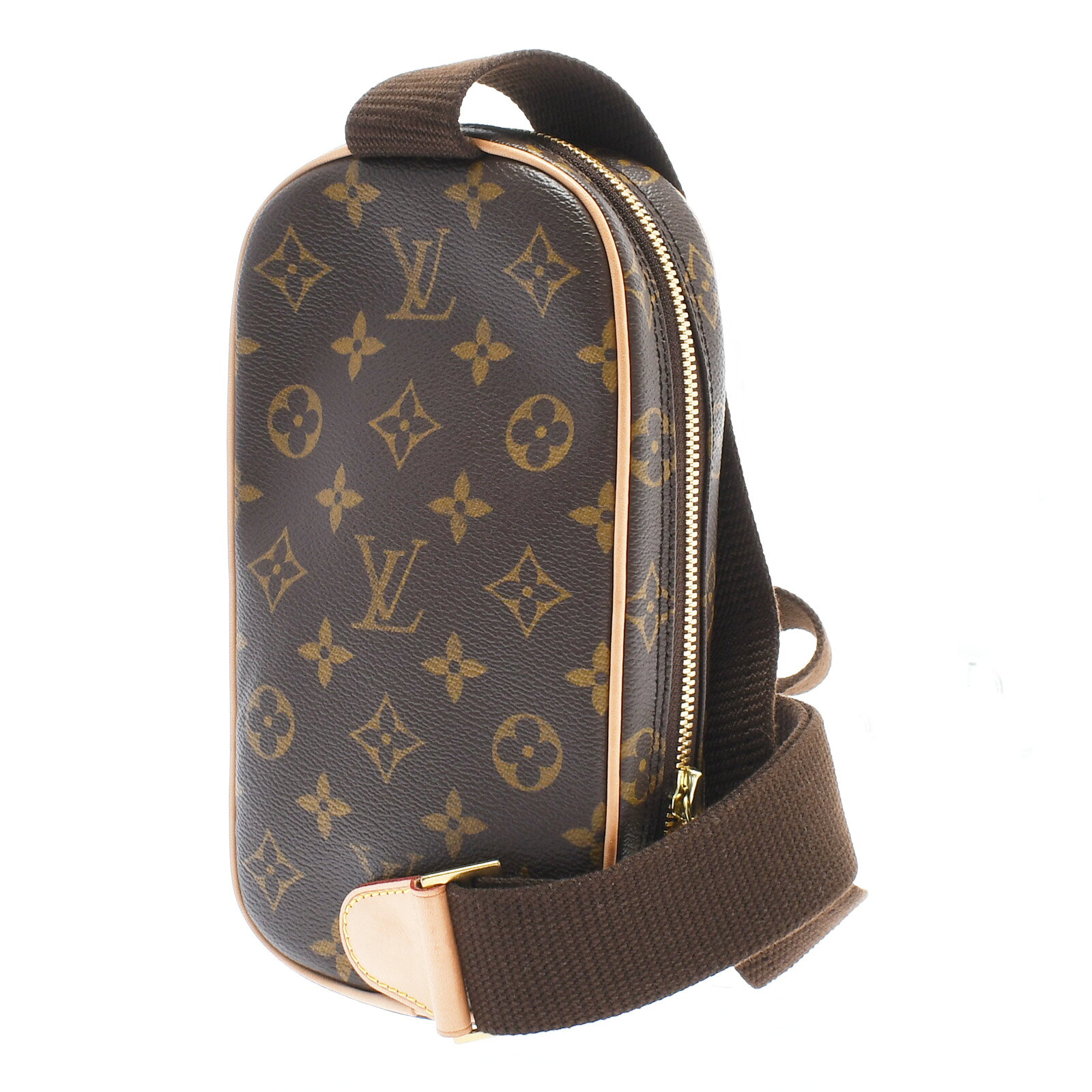 【中古】 ルイ ヴィトン LOUIS VUITTON モノグラム ポシェットガンジュ ブラウン M51870 モノグラムキャンバス メンズ ボディバッグ