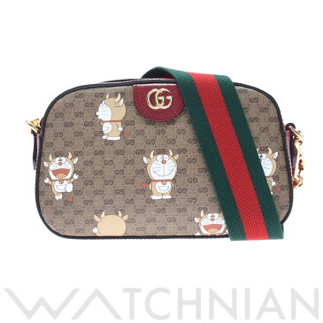 【未使用品】 グッチ GUCCI ドラえもんコラボ ベージュ/ボルドー 574886-525040 ミニGGスプリームキャンバス レディース ショルダーバッグ