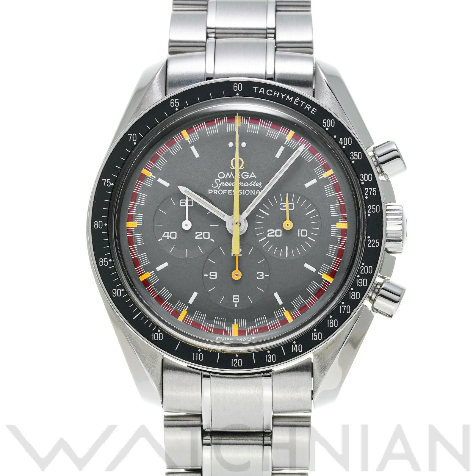 【中古】 オメガ OMEGA スピードマスター ムーンウォッチ プロフェッショナル マークII 3570.40 グレー メンズ 腕時計