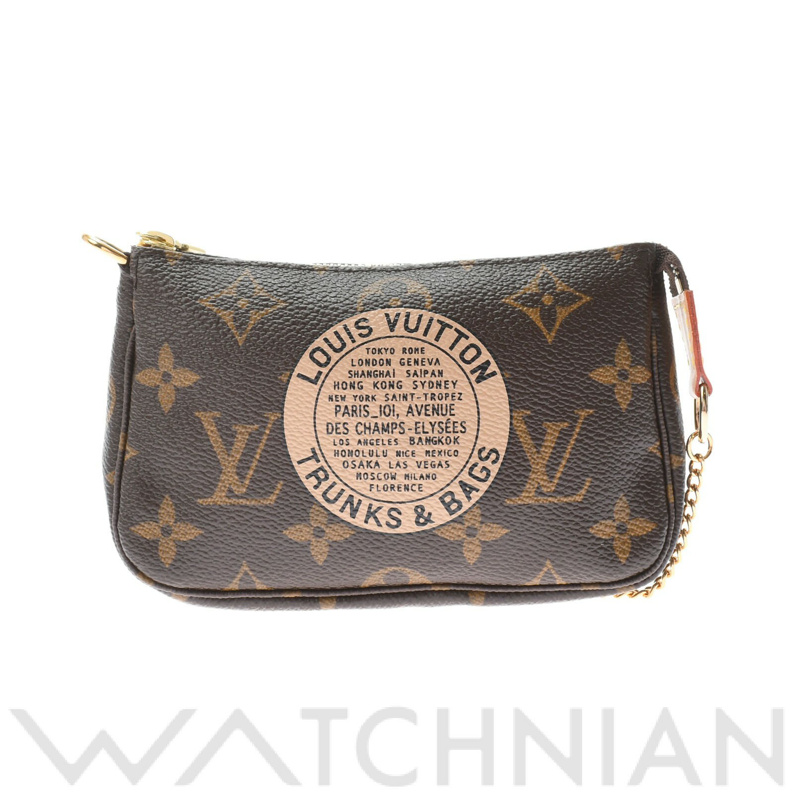 【中古】 ルイ ヴィトン LOUIS VUITTON モノグラム ミニポシェットアクセソワール T&B ブラウン M60153 モノグラムキャンバス レディース アクセサリーポーチ