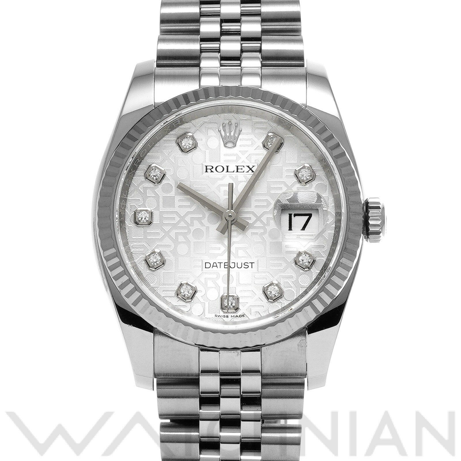 【中古】 ロレックス ROLEX デイトジャスト 36 116234G ランダムシリアル シルバーコ ...