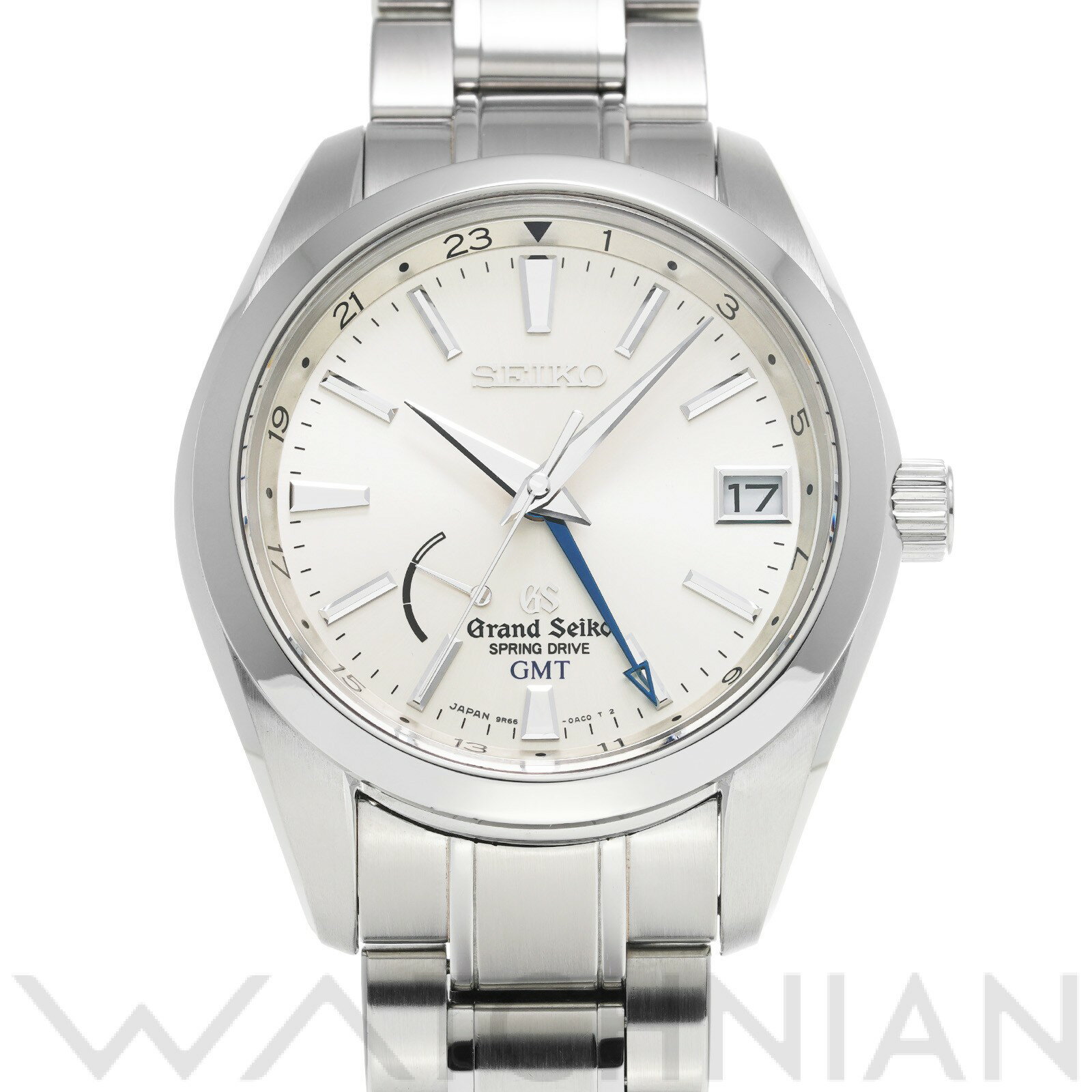 【中古】 グランドセイコー Grand Seiko スプリングドライブ GMT SBGE005 シル ...