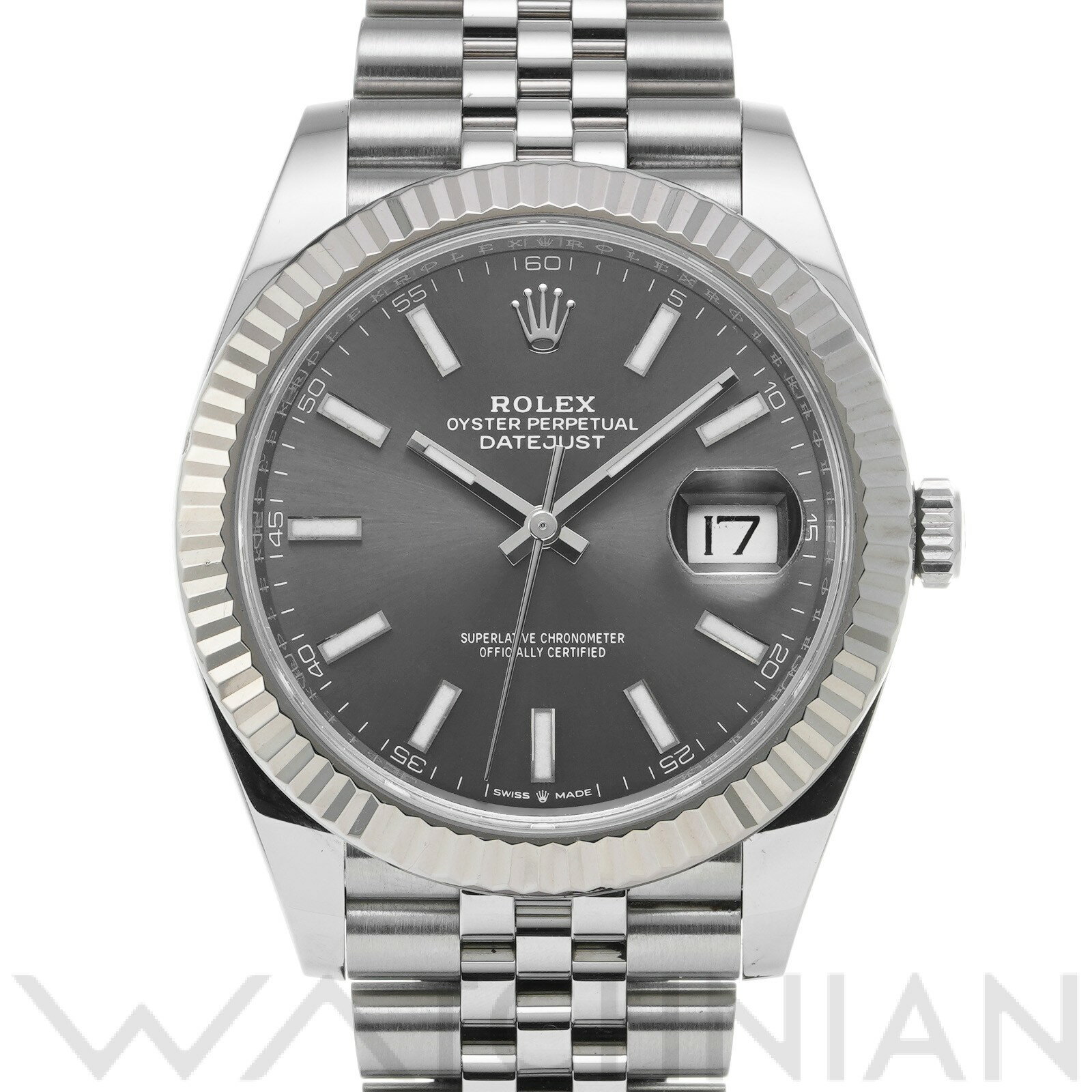 【中古】 ロレックス ROLEX デイトジャスト 41 126334 ランダムシリアル スレート メンズ 腕時計