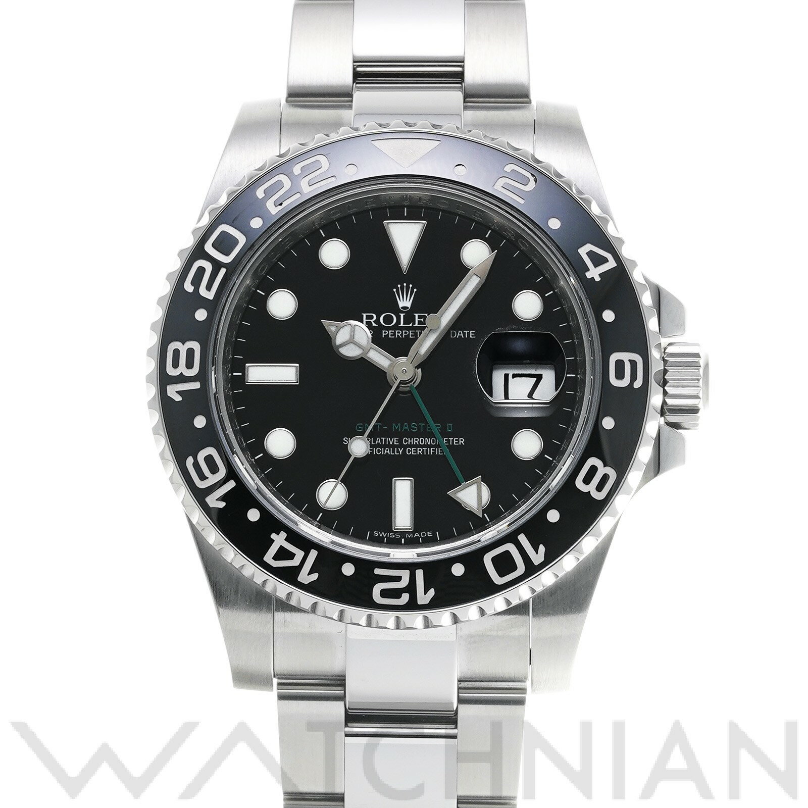 【中古】 ロレックス ROLEX GMTマスターII 116710LN V番(2009年頃製造) ブラック メンズ 腕時計