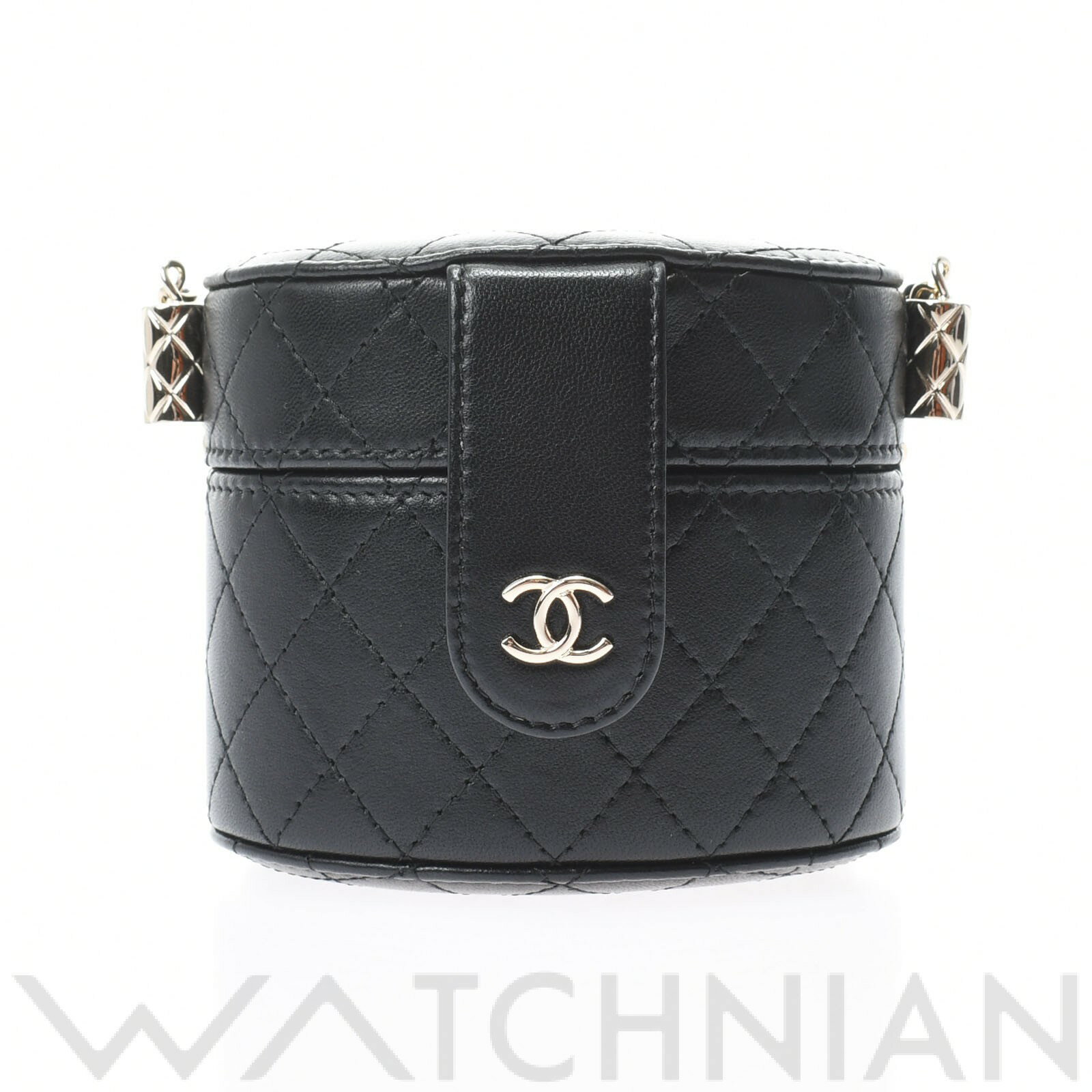 【未使用品】 シャネル CHANEL マトラッセ スモールヴァニティチェーン ブラック/ゴールド金具 AP1616 ラムスキン レディース ショルダーバッグのサムネイル