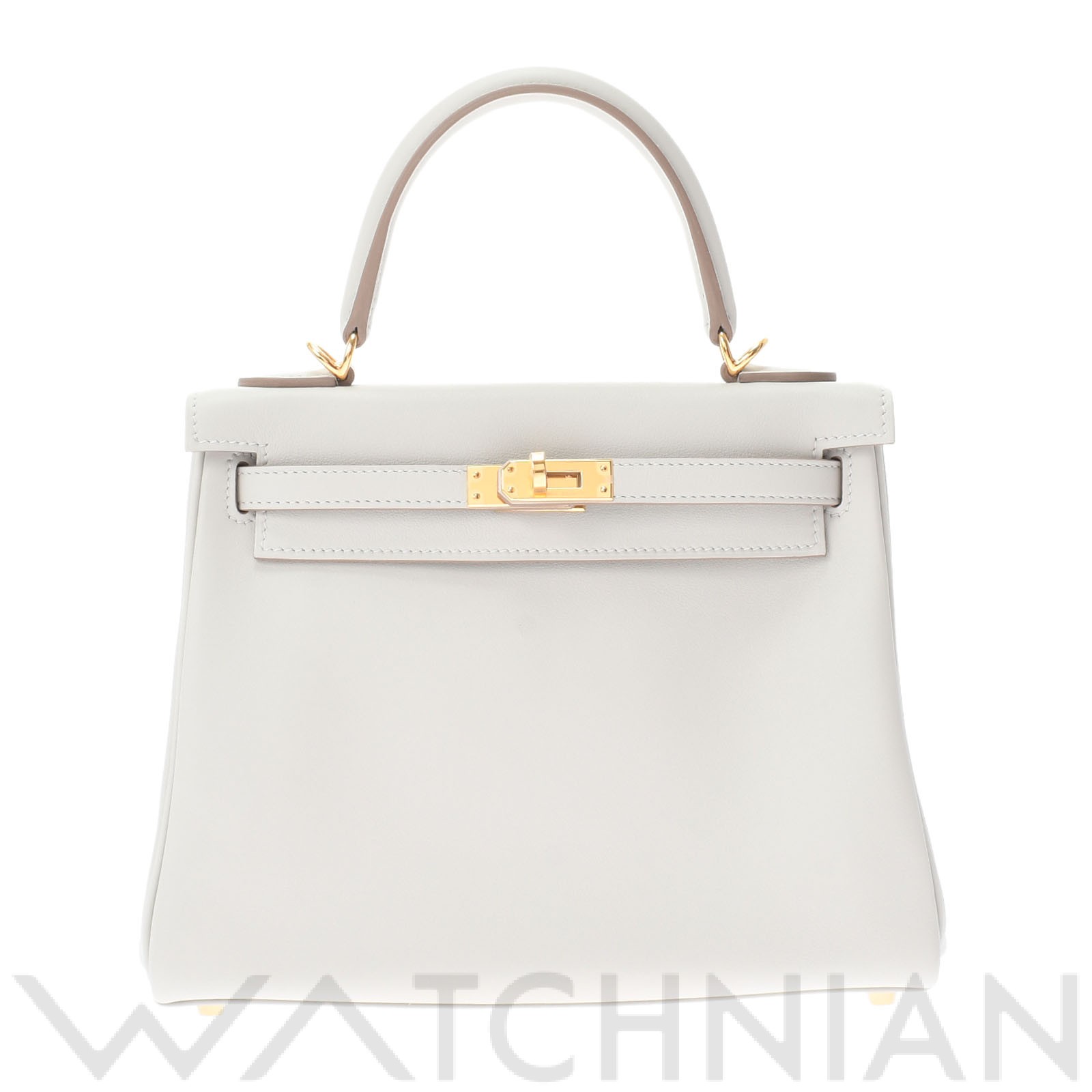 【新品】 エルメス HERMES ケリー 25 内縫い 2WAY パールグレー/ゴールド金具 ヴォースイフト レディース ハンドバッグのサムネイル