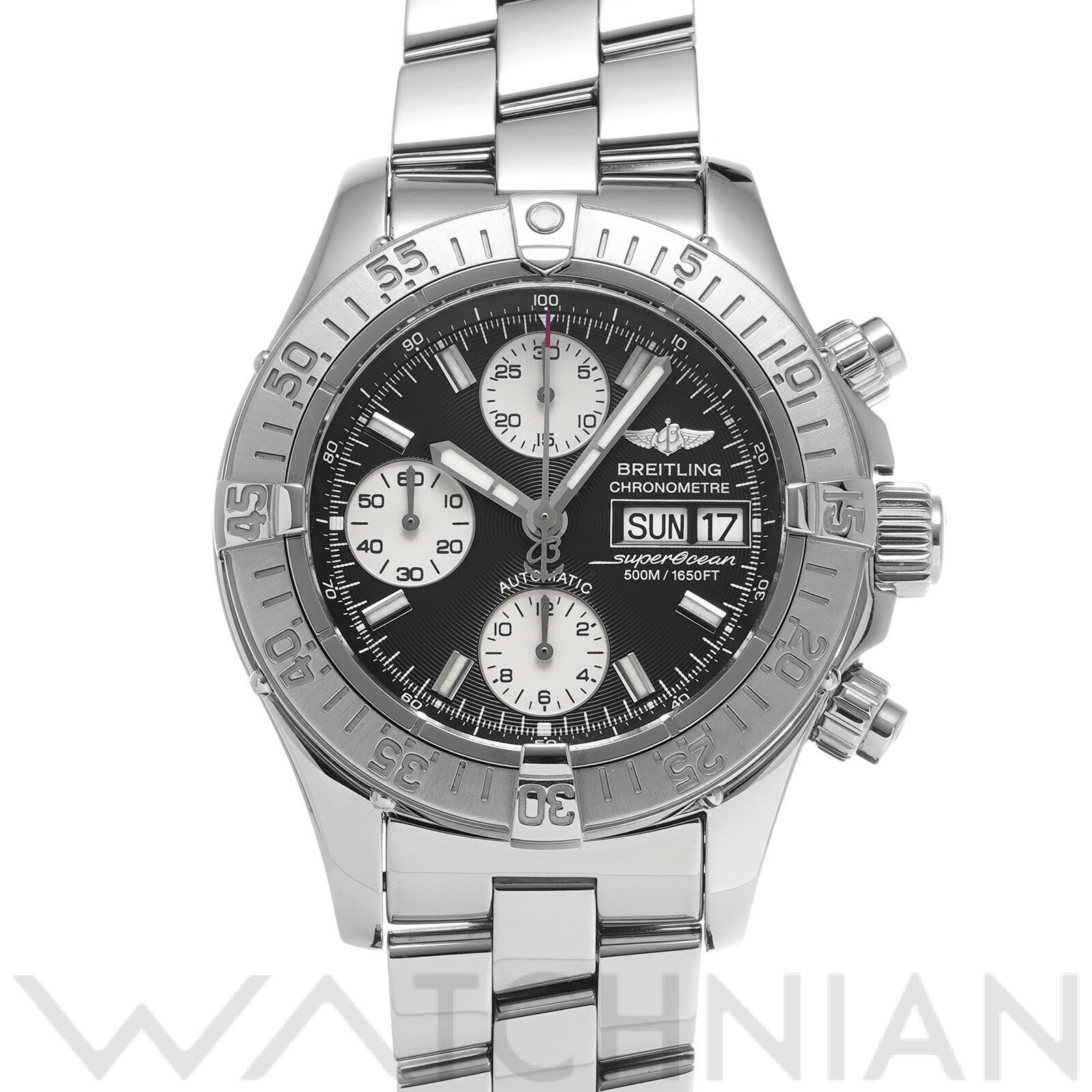 【中古】 ブライトリング BREITLING クロノ スーパーオーシャン A111B83PRS ブラ ...