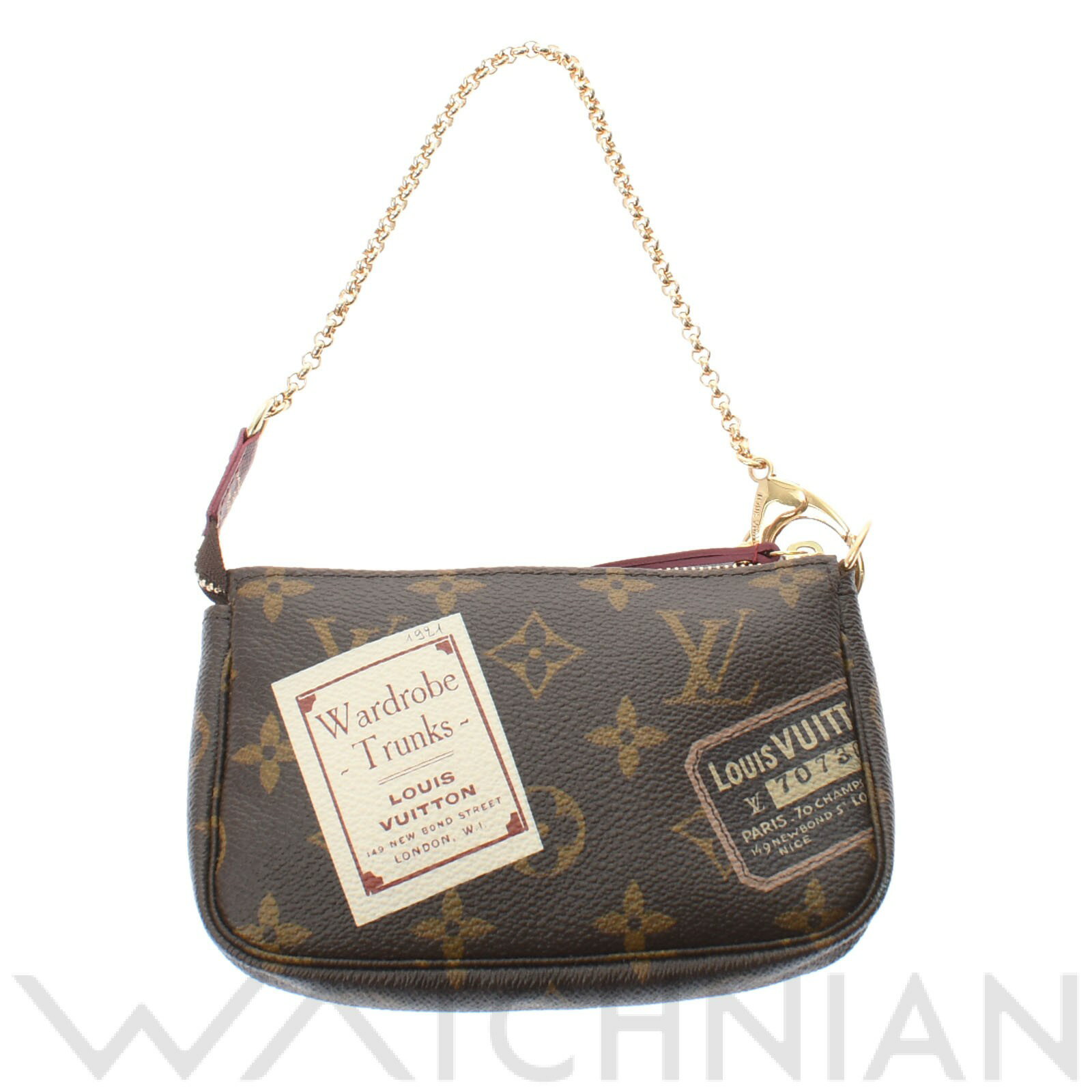 【中古】 ルイ ヴィトン LOUIS VUITTON モノグラム ミニポシェットアクセソワール ラベルコレクション ブラウン M63798 モノグラムキャンバス レディース アクセサリーポーチ