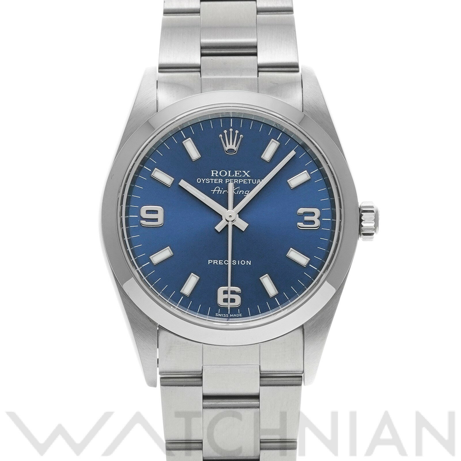 【中古】 ロレックス ROLEX エアキング 14000 A番(1999年頃製造) ブルー メンズ 腕時計