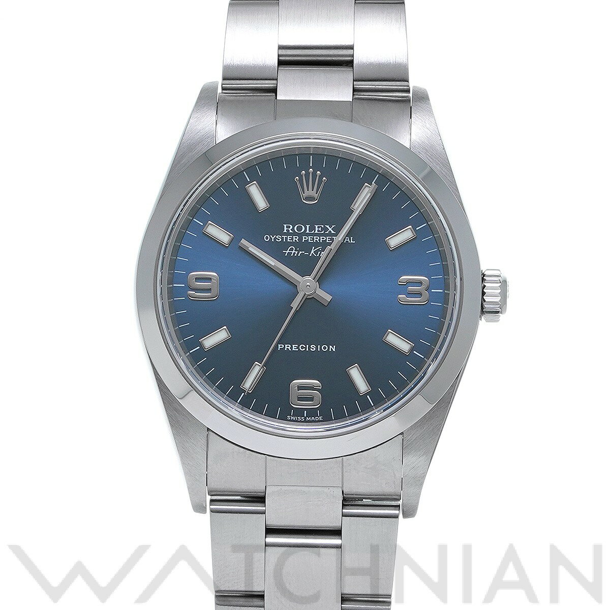 【中古】 ロレックス ROLEX エアキング 14000 A番(1999年頃製造) ブルー メンズ 腕時計