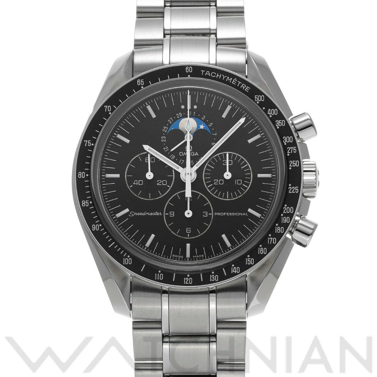 【中古】 オメガ OMEGA スピードマスター ムーンフェイズ ムーンウォッチ 3576.50 ブラック メンズ 腕時計