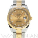 【中古】 ロレックス ROLEX デイトジャスト 41 126333G ランダムシリアル シャンパン/ダイヤモンド メンズ 腕時計