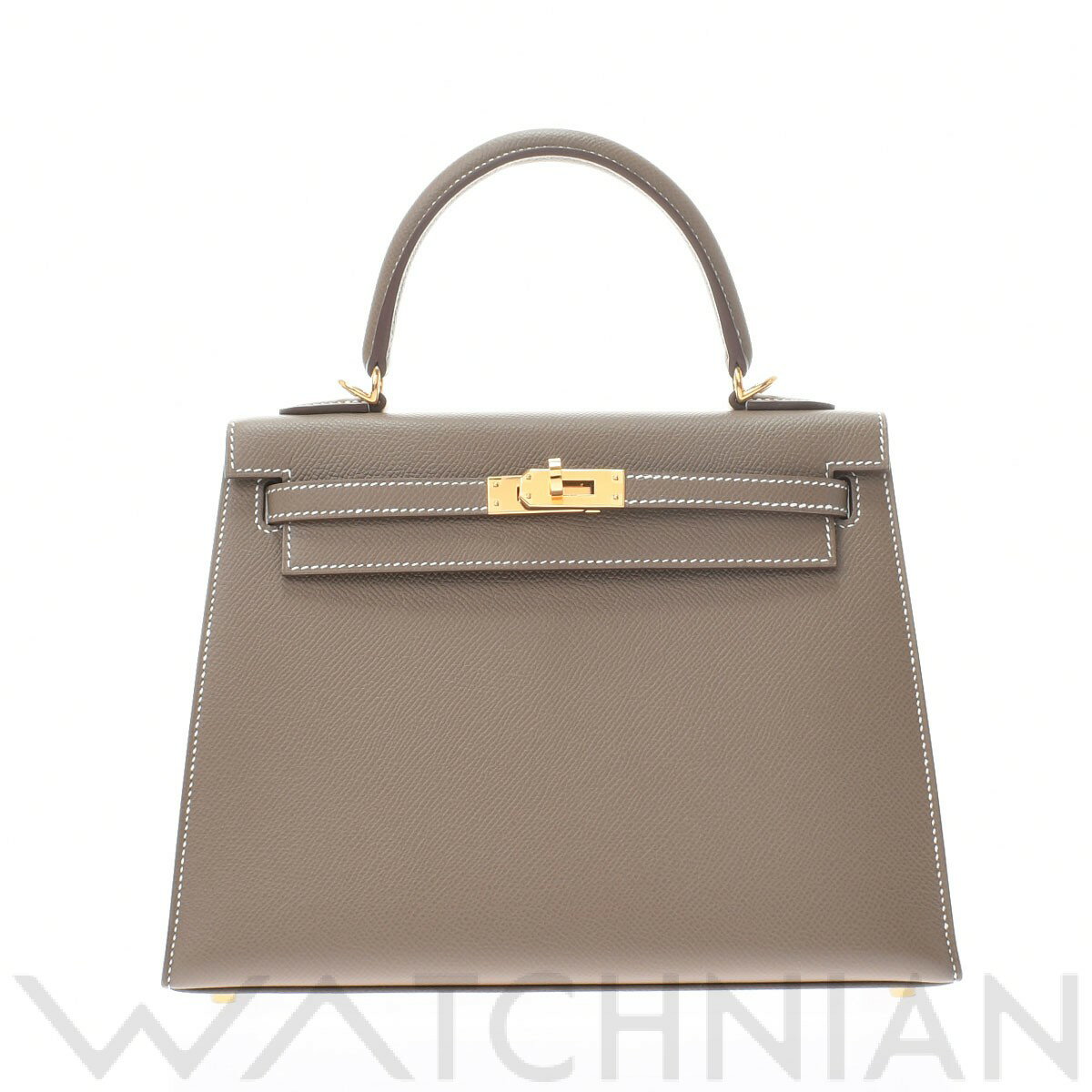 【未使用品】 エルメス HERMES ケリー 25 外縫い 2WAY エトゥープ/パラジウム金具 ヴォーエプソン レディース ハンドバッグのサムネイル