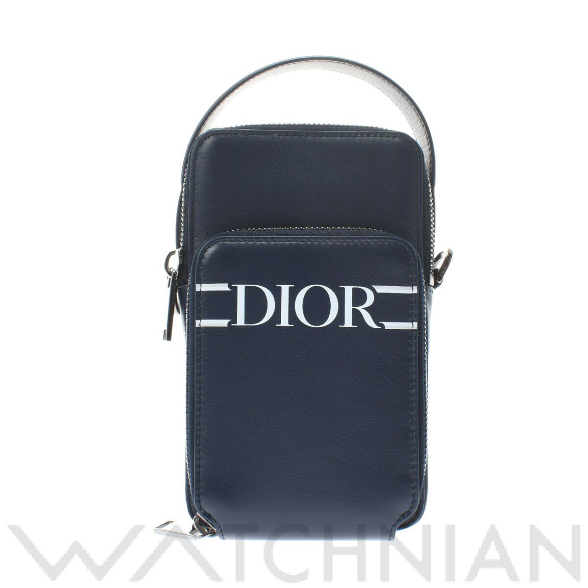 ディオール バッグ（レディース） 【ローン60回払い無金利】【未使用品】 ディオール Dior RIDER マイクロポーチ ネイビー 2ESCA326VLM_36BU グレインドカーフレザー ユニセックス ショルダーバッグ