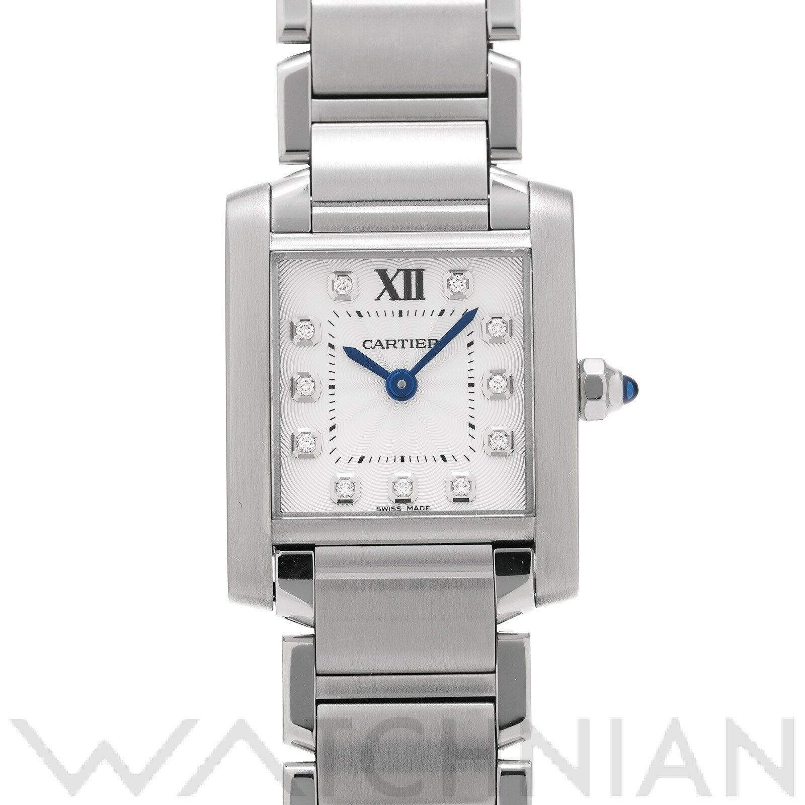 【中古】 カルティエ CARTIER タンク フランセーズ SM WE110006 シルバー/ダイヤモンド レディース 腕時計のサムネイル