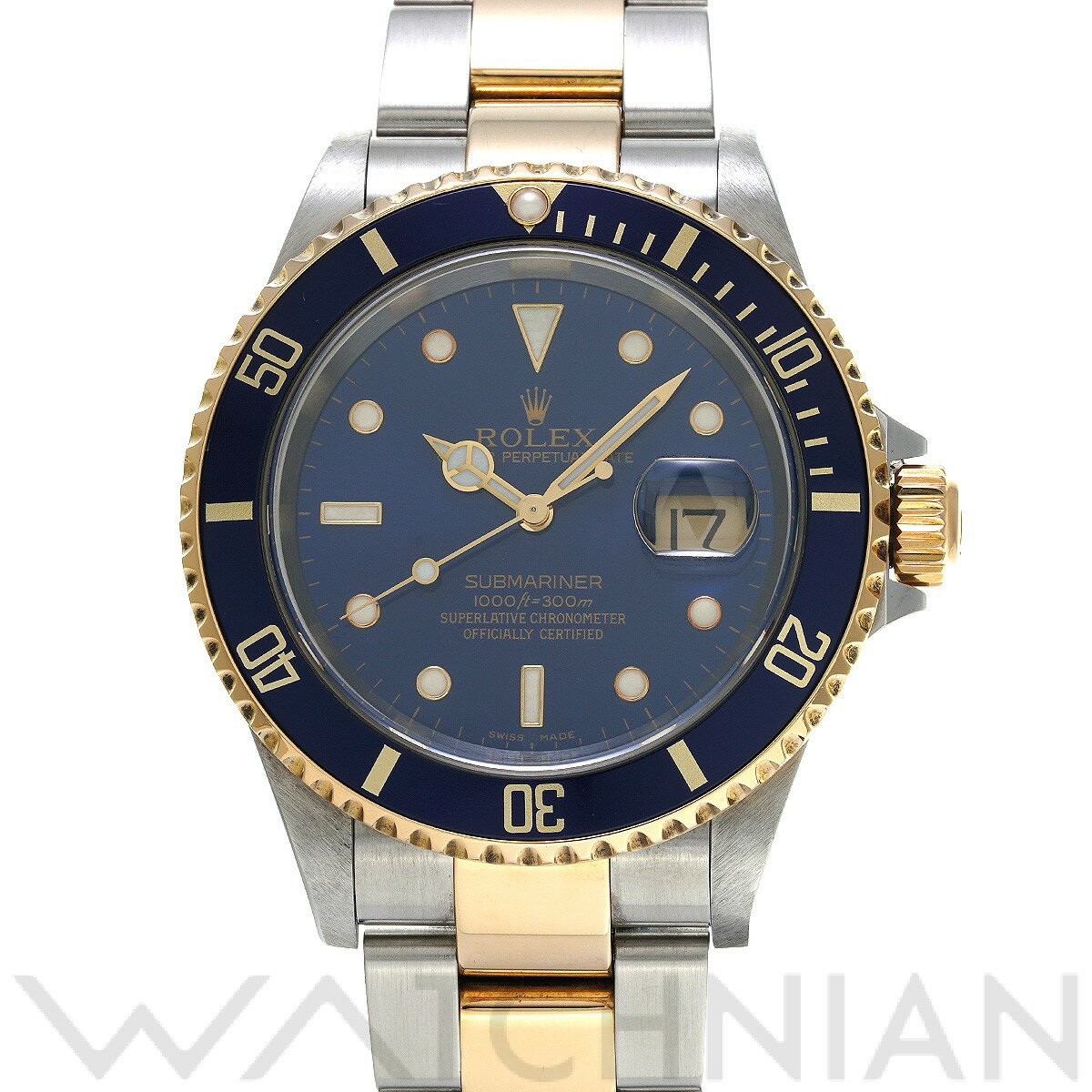 【中古】 ロレックス ROLEX サブマリーナ デイト 16613 F番(2003年頃製造) ブルー メンズ 腕時計