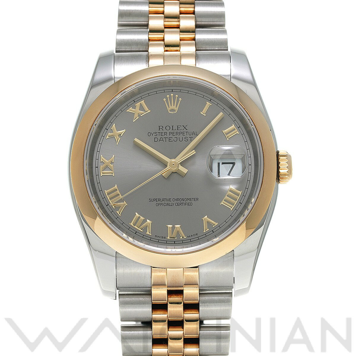 【中古】 ロレックス ROLEX デイトジャスト 36 116203 D番(2005年頃製造) グレ ...