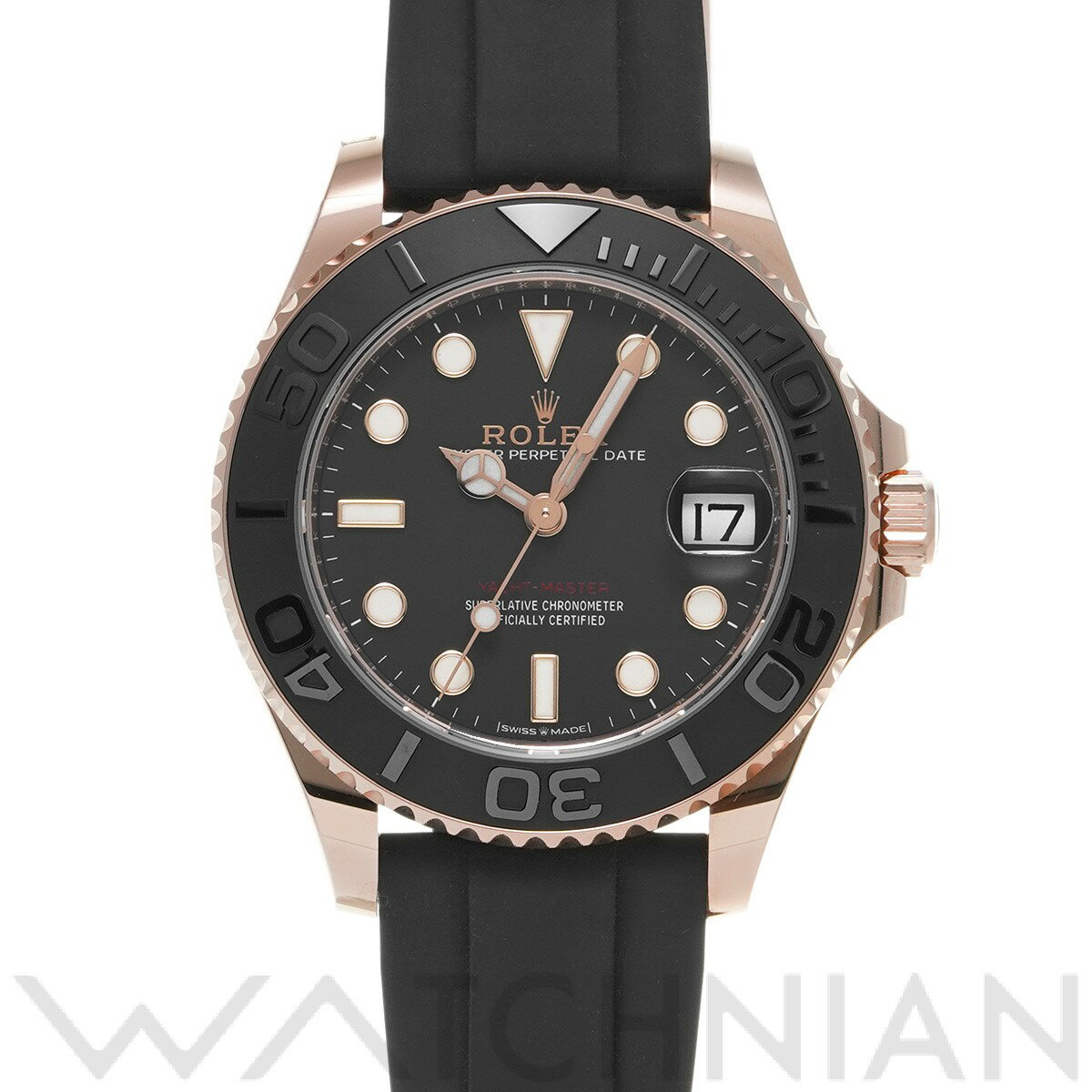 【中古】 ロレックス ROLEX ヨットマスター 37 268655 ランダムシリアル ブラック ユニセックス 腕時計